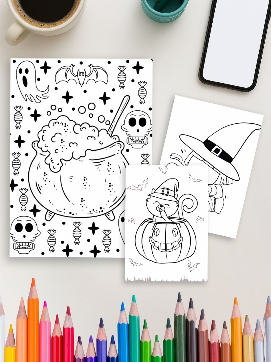 Haunted Fun – 232 Halloween Coloring Pages for All Ages - Image 4